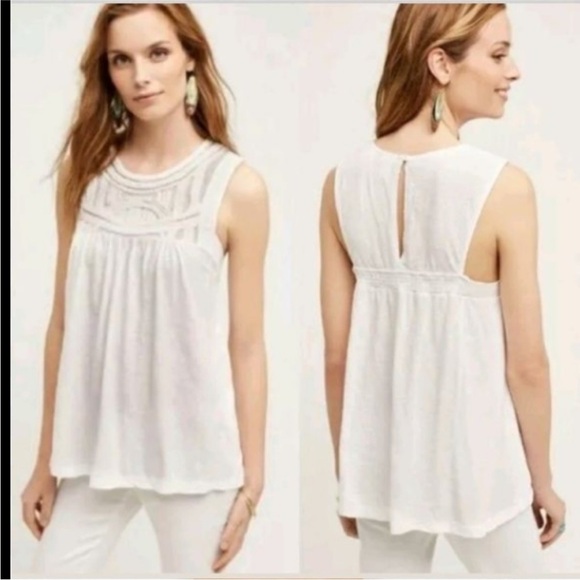 Anthropologie - Akemi + Kin Otranto Tank in White - Picture 1 of 10